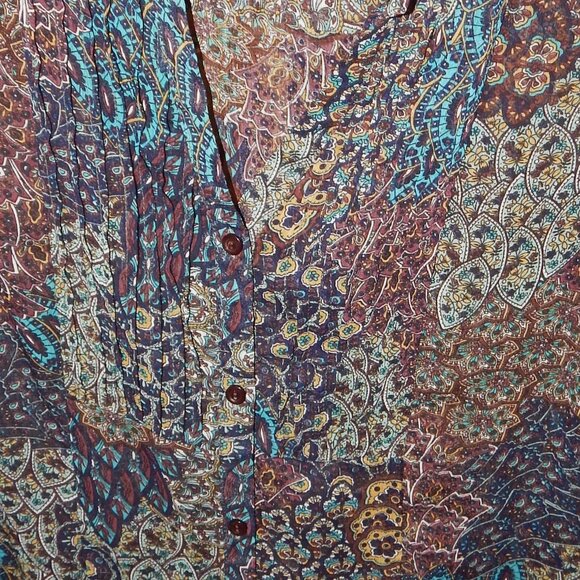 Ladies Christopher & Banks Tunic - Blouse - Shirt - Top   Size L   Multi colored - Picture 3 of 8